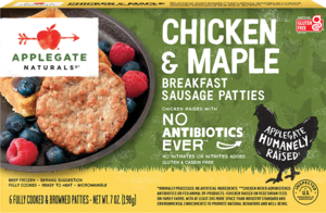 Applegate Naturals® Chicken & Maple Breakfast Sausage Patties