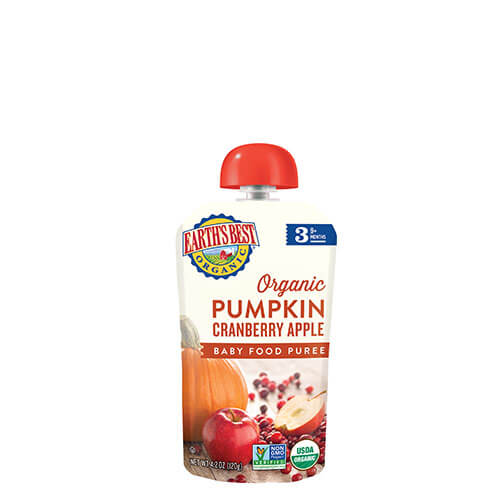 Earth's Best Pumpkin Cranberry Apple Puree Pouch 4.2 oz