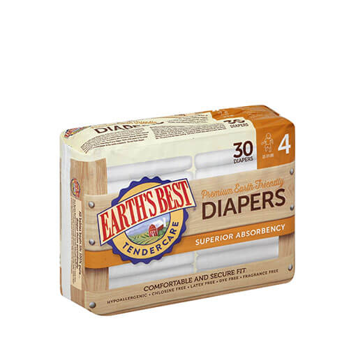 Earth's Best Size 4 Diapers 30Ct