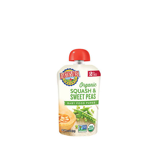 Earth's Best Squash & Sweet Peas Puree Pouch 3.5 oz