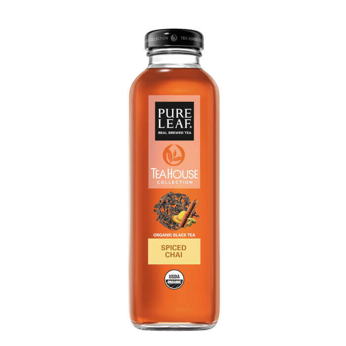 Pureleaf Tea House Collection Spiced Chai Organic Black Tea 14 Fluid Ounce Glass Bottle