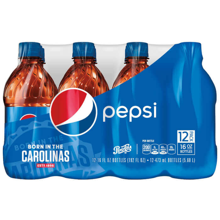 Pepsi Cola (12-16 Fl Oz) 192 Fluid Ounce 12-Pack Plastic Bottles