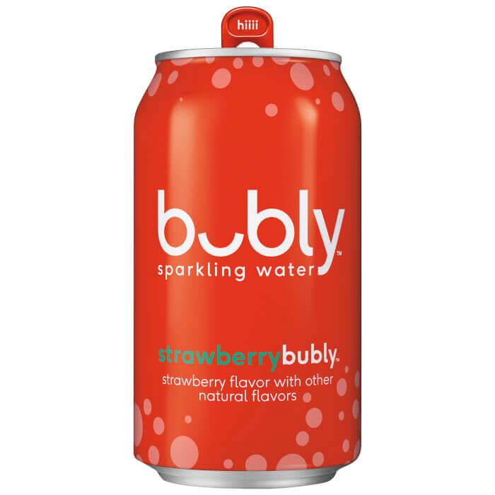 Bubly Sparkling Water, Strawberry Flavored, 12 Fl Oz