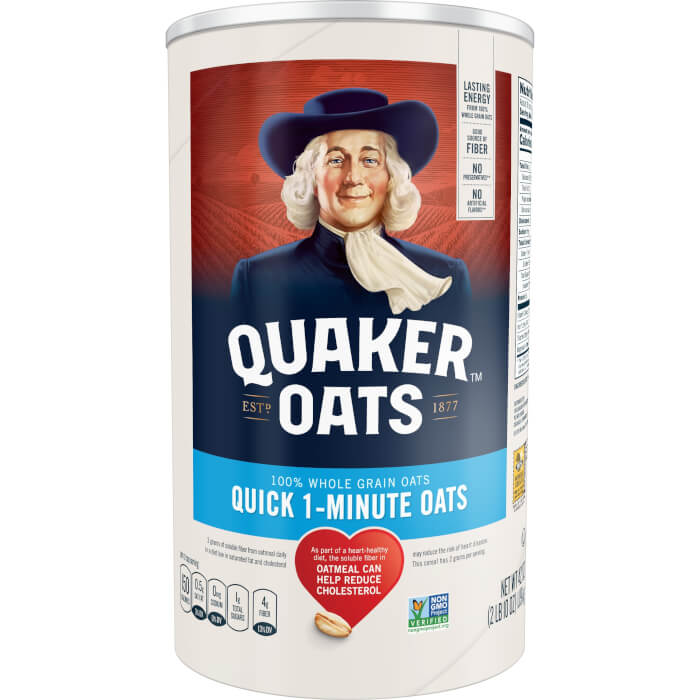 Quaker, Whole Grain, Quick Oatmeal, Regular 42 Oz