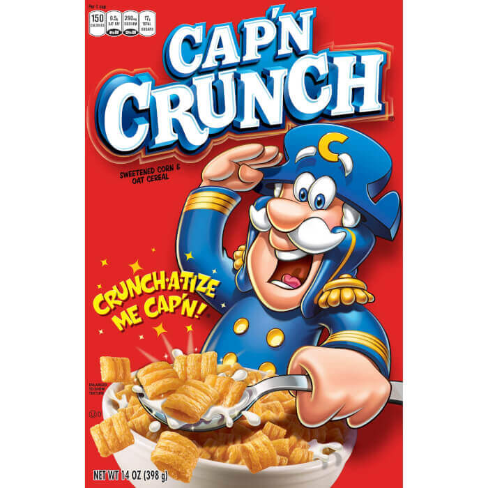 Cap'n Crunch, Sweetened Corn and Oat Cereal, 14 Oz