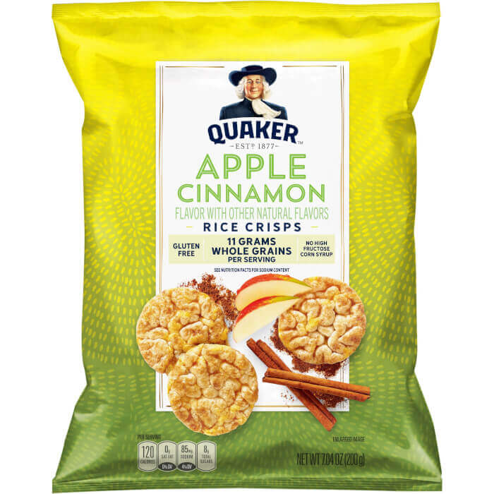 Quaker Rice Crisps, Apple Cinnamon Flavor, 7.04 Oz