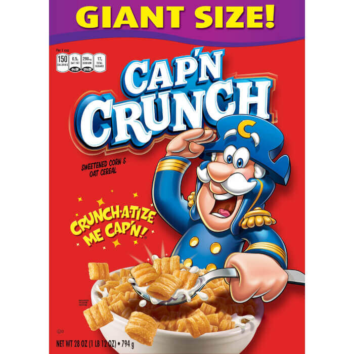 Cap'n Crunch, Sweetened Corn and Oat Cereal, 28 Oz