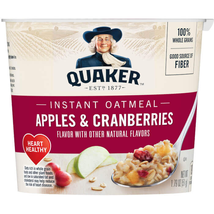 Quaker Instant Oatmeal Express, Apple and Cranberries, 1.79 Oz