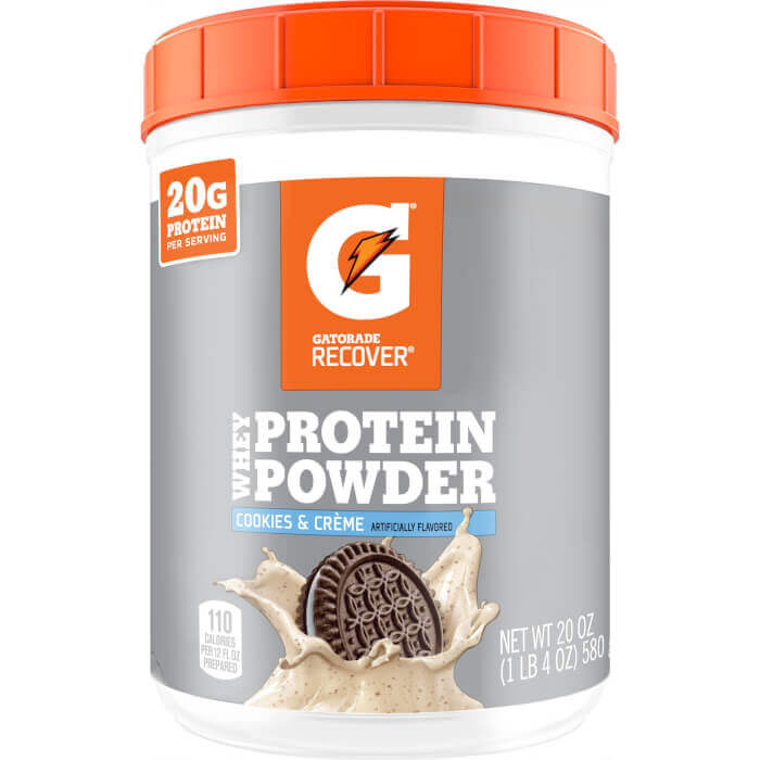 Gatorade Recover Cookies & Creme Whey Protein Powder 20.0 Ounce Plastic Canister