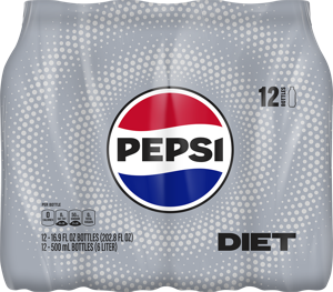 Diet Pepsi Soda, Cola, 16.9 Fl Oz, 12 Count