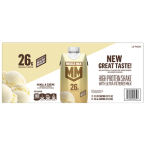 Muscle Milk, Ultra Filtered Milk Protein Shake, Vanilla Creme, 11oz bottle, 12 Count