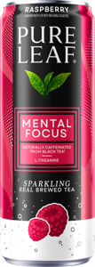 Pure Leaf Mental Focus Sparkling Real Brewed Tea, Raspberry, 12oz can