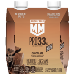 Muscle Milk Pro, Ultra Filtered Milk Protein Shake, Chocolate, 11oz bottle, 4 Count