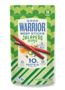 Good Warrior Beef Stick Jalapeno Pepper, 1 Oz X 8