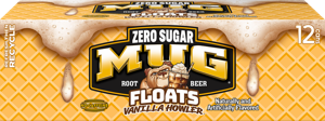 Mug Floats Zero Sugar, Vanilla Howler, 12 oz can, 12 Count
