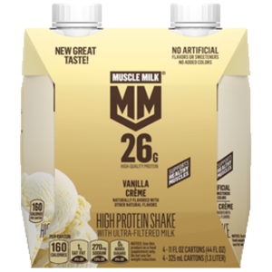 Muscle Milk, Ultra Filtered Milk Protein Shake, Vanilla, 11oz bottle, 4 Count