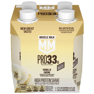 Muscle Milk Pro, Ultra Filtered Milk Protein Shake, Vanilla Creme, 11oz bottle, 4 Count
