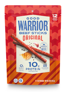 Good Warrior Beef Sticks, Original, 1 Oz, 8 Count
