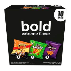Frito-Lay, Bold Extreme Flavor Mix, 10 3/8 Oz Net Weight, 10 Count, Box