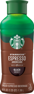 Starbucks Espresso Americano, Black Unsweetened, 40oz bottle