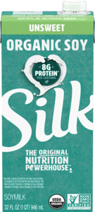 Silk Soymilk Unsweetened Organic 32oz/6 Quart Shelf Stable